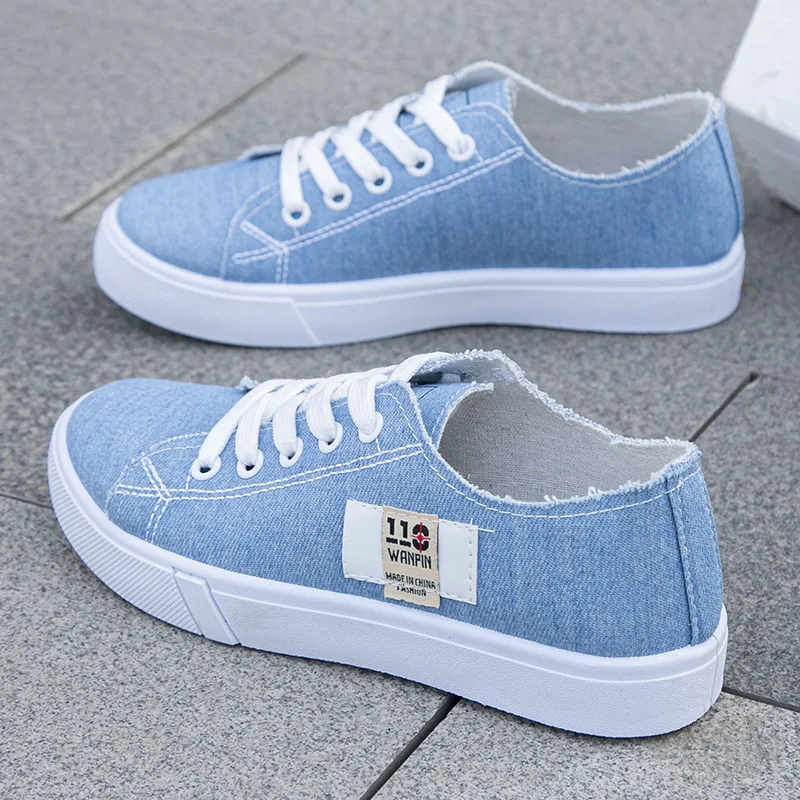 Women Shoes Store - Baskets basses en toile pour femme