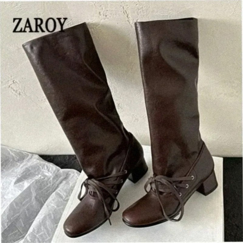 High Knee Heel Boots - ZAROY Nouveauté : Bottes hautes élégantes