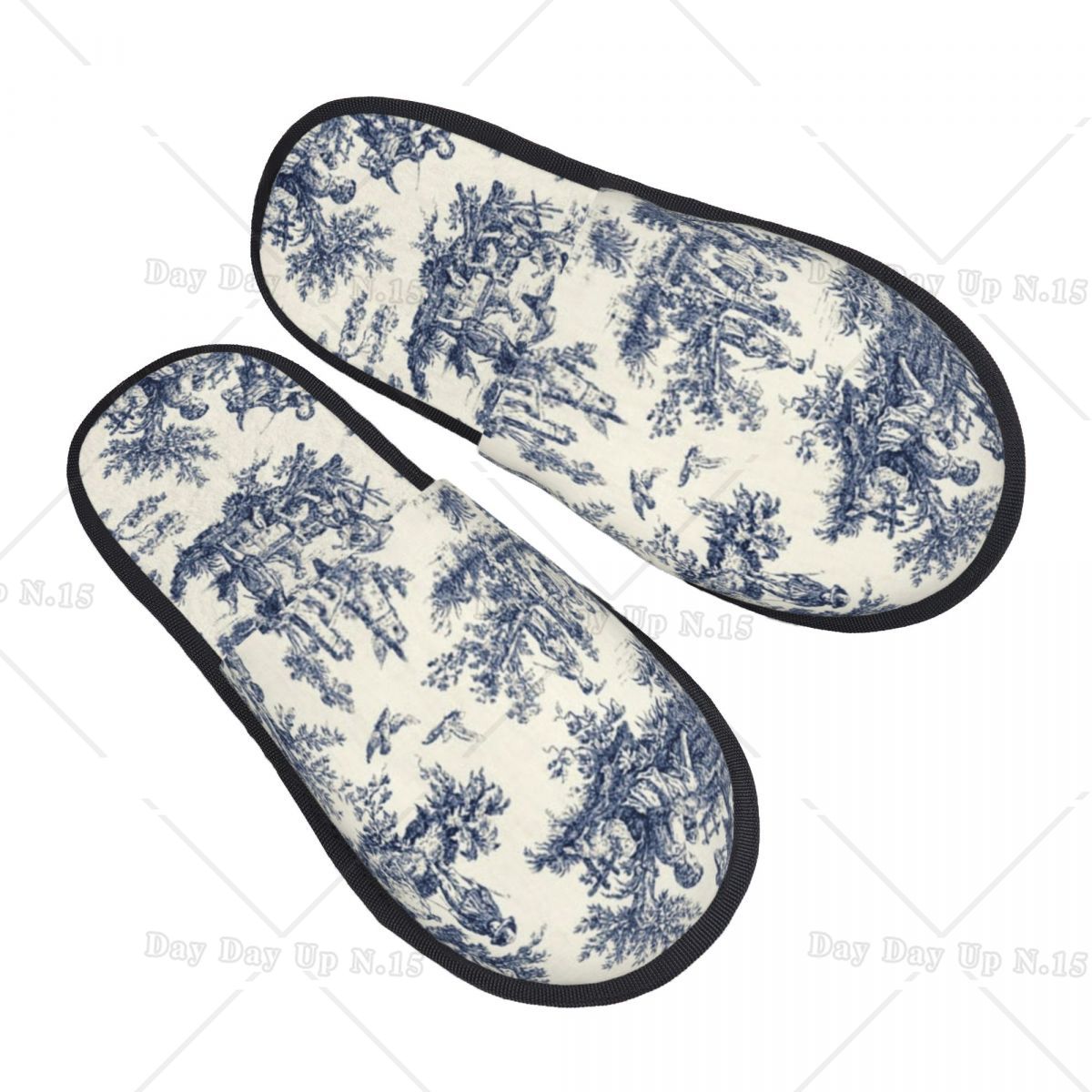 Women'S Shoes Navy Blue - Pantoufles vintage en mousse à mémoire