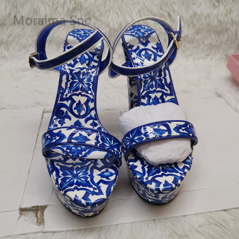Sandales en Porcelaine Bleue e - Women'S Shoes Navy Blue avis et prix