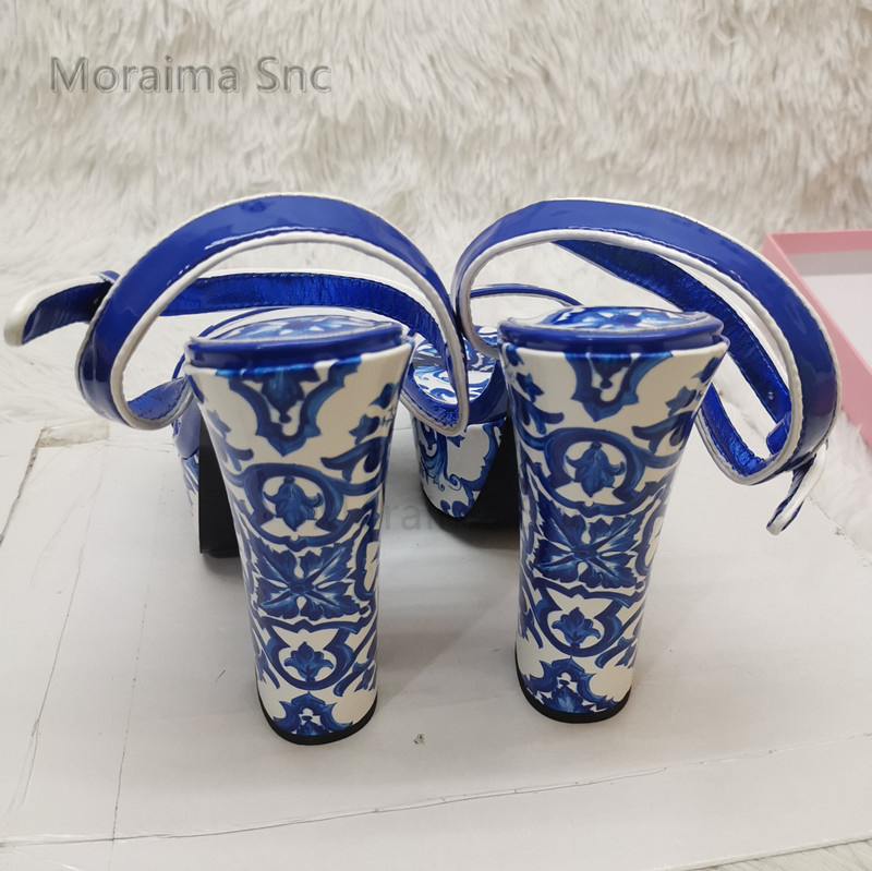 Sandales en Porcelaine Bleue e - Women'S Shoes Navy Blue avis et prix