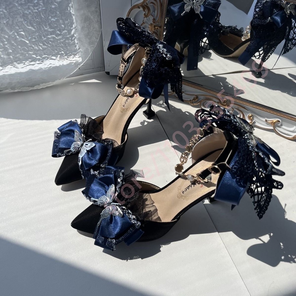 Nouvelles Escarpins en Satin à - Women'S Shoes Navy Blue avis et prix