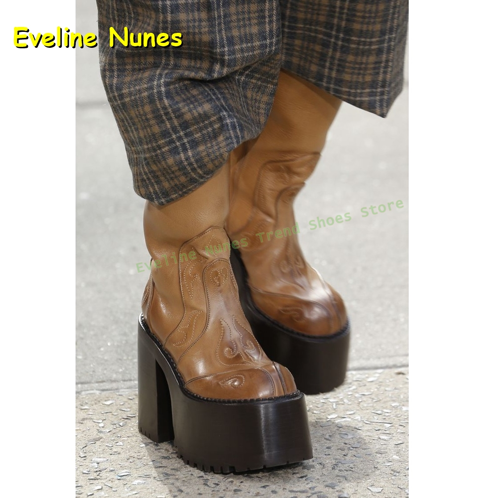 Plate-forme brodée bottes haut - Knee High Boots Women avis et prix