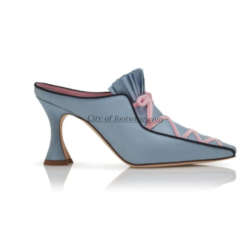 Mules à lacets en soie pour fe - Women'S Shoes Navy Blue avis et prix