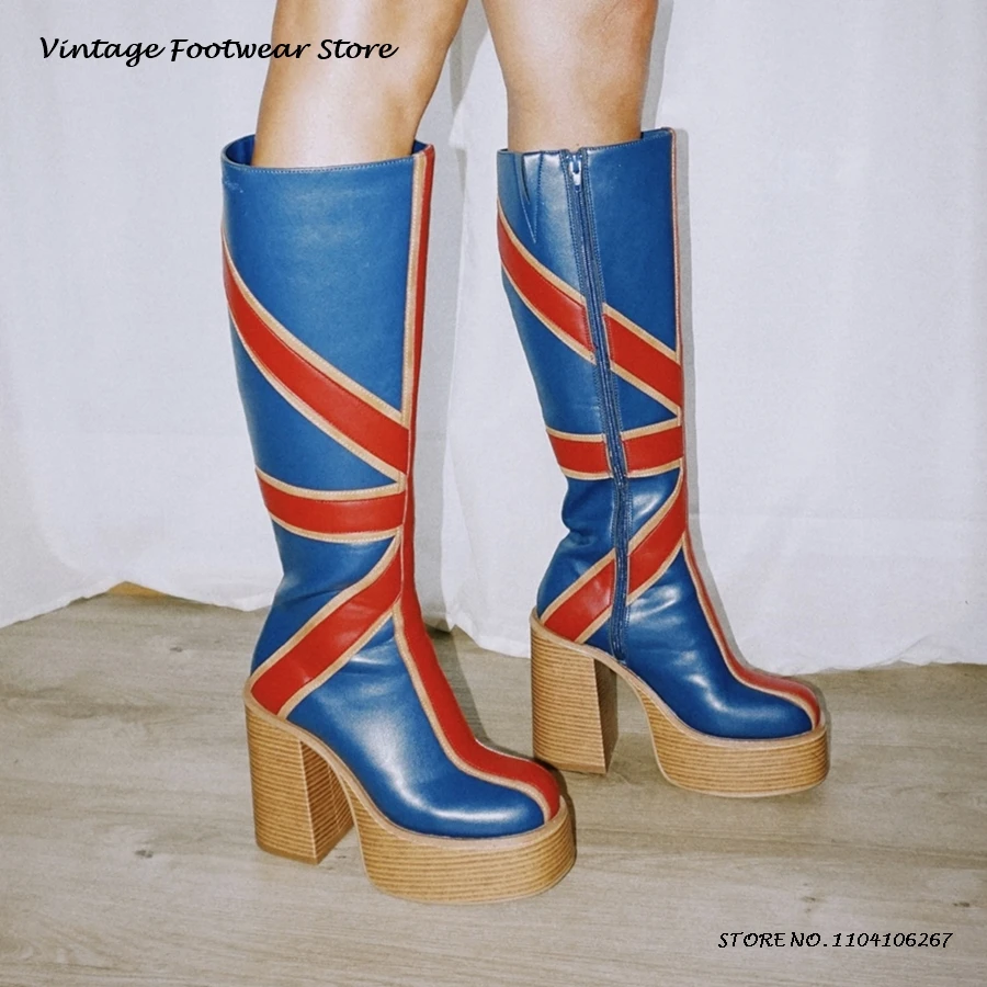 Bottes au genou à plateforme e - High Knee Heel Boots avis et prix