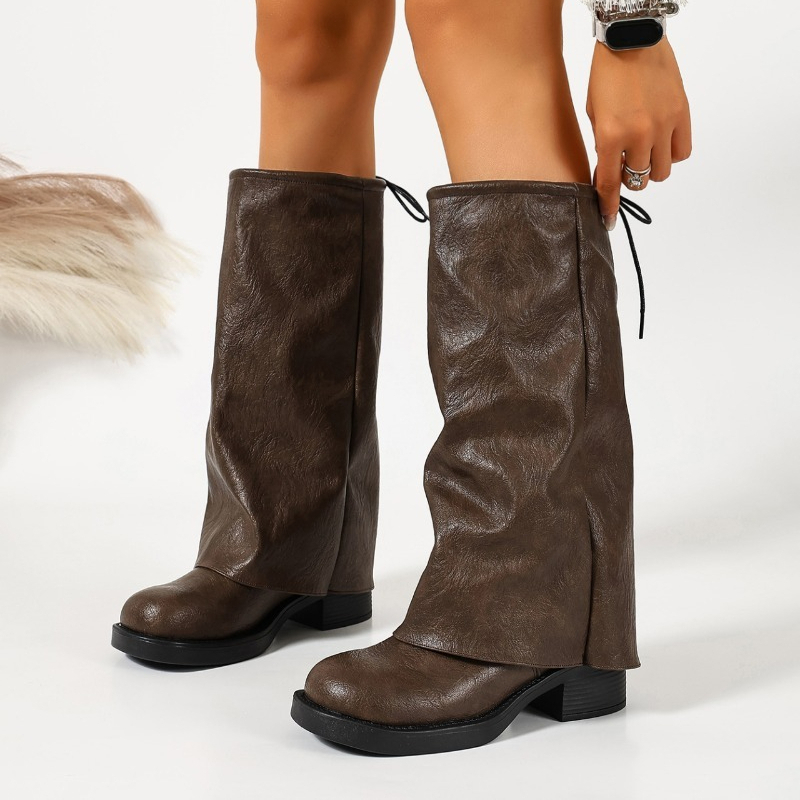 Nouvelles bottes à cordon de s - High Knee Heel Boots avis et prix