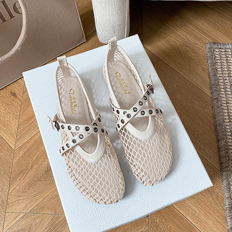 Chaussures plates en maille aj - Women Shoes Jeans avis et prix