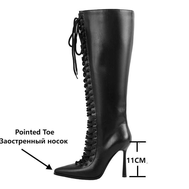 Onlymaker bout pointu à lacets - High Knee Heel Boots avis et prix