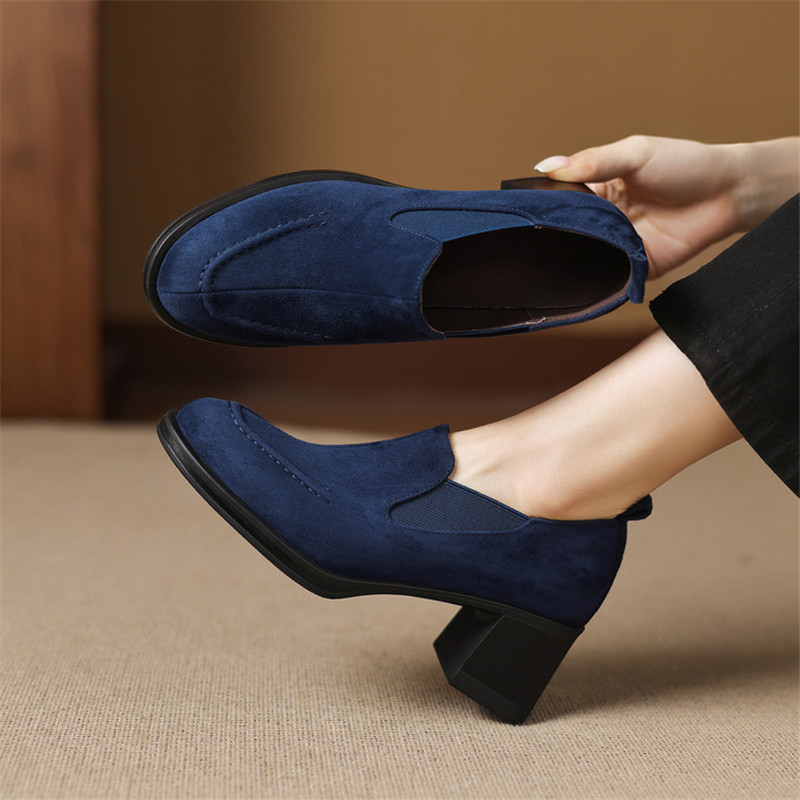 Chaussures en daim de mouton p - Women'S Shoes Navy Blue avis et prix
