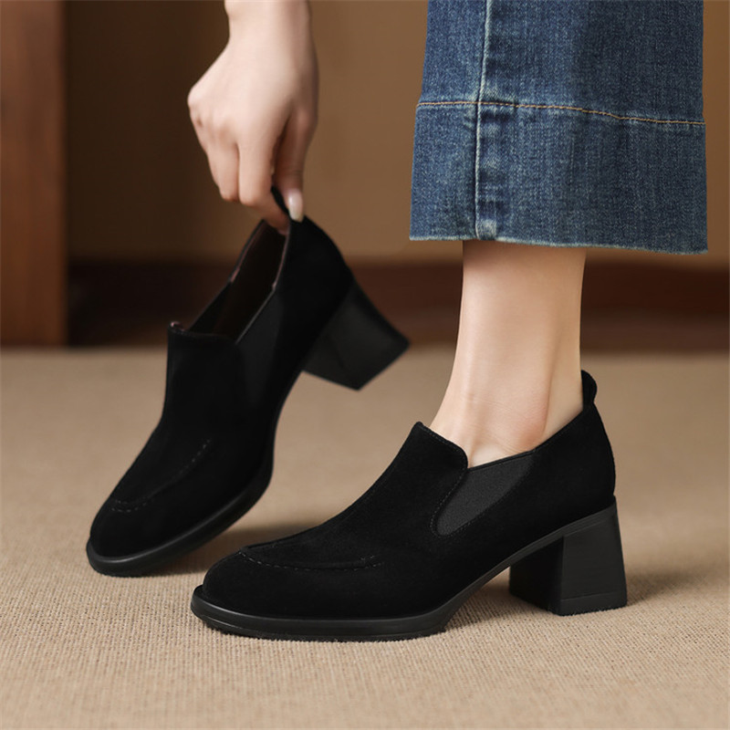 Chaussures en daim de mouton p - Women'S Shoes Navy Blue avis et prix