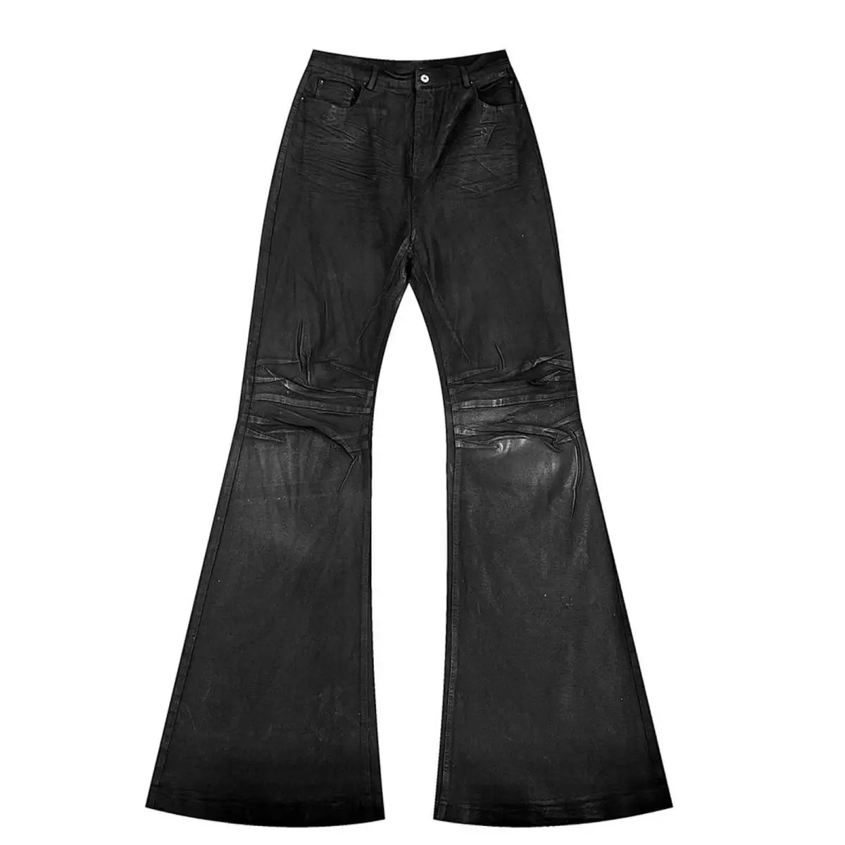 Jean micro-évasé enduit de rue - Women Shoes Jeans avis et prix