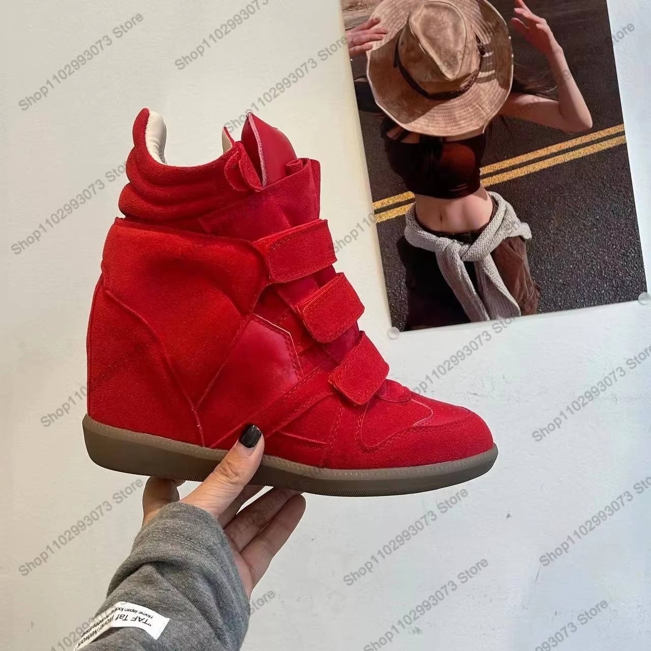 Baskets montantes à talon comp - Women Shoes Store avis et prix
